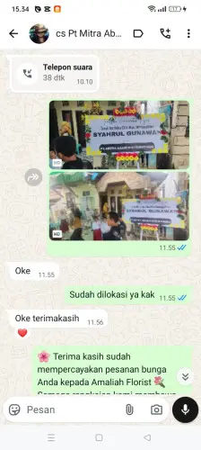 Testimonial Papan Bunga wanasalam