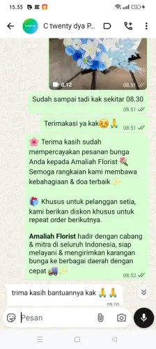 Testimonial Standing Flower wanasalam