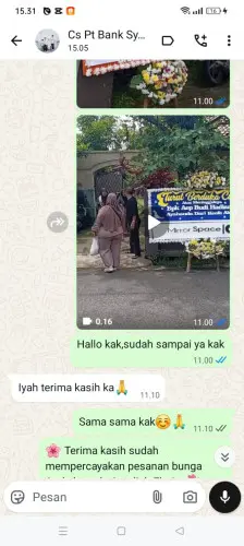 Testimonial Papan Bunga wanasalam